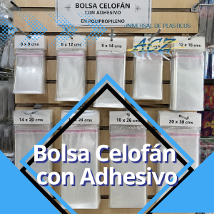 BOLSA CELOFAN CON ADHESIVO